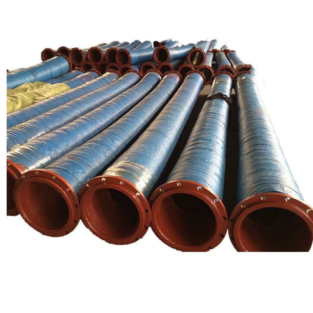 Sand/water Suction And Discharge Rubber Hose Steel Flange Dredging Pipe  6 Inch Water Suction Hose Delivery Water Air Oil