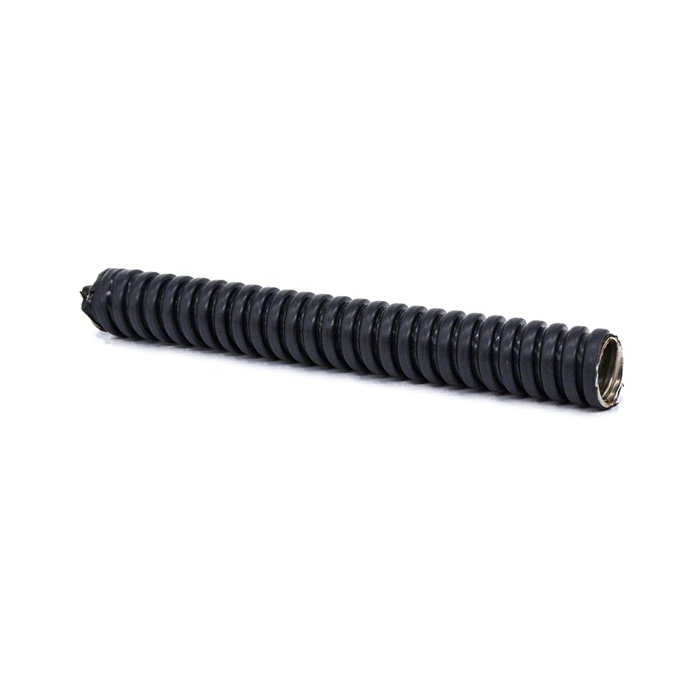 Plastic coated metal flexible hose cable conduit Plastic-coated metal hose bellows  black  flexible metal tubing