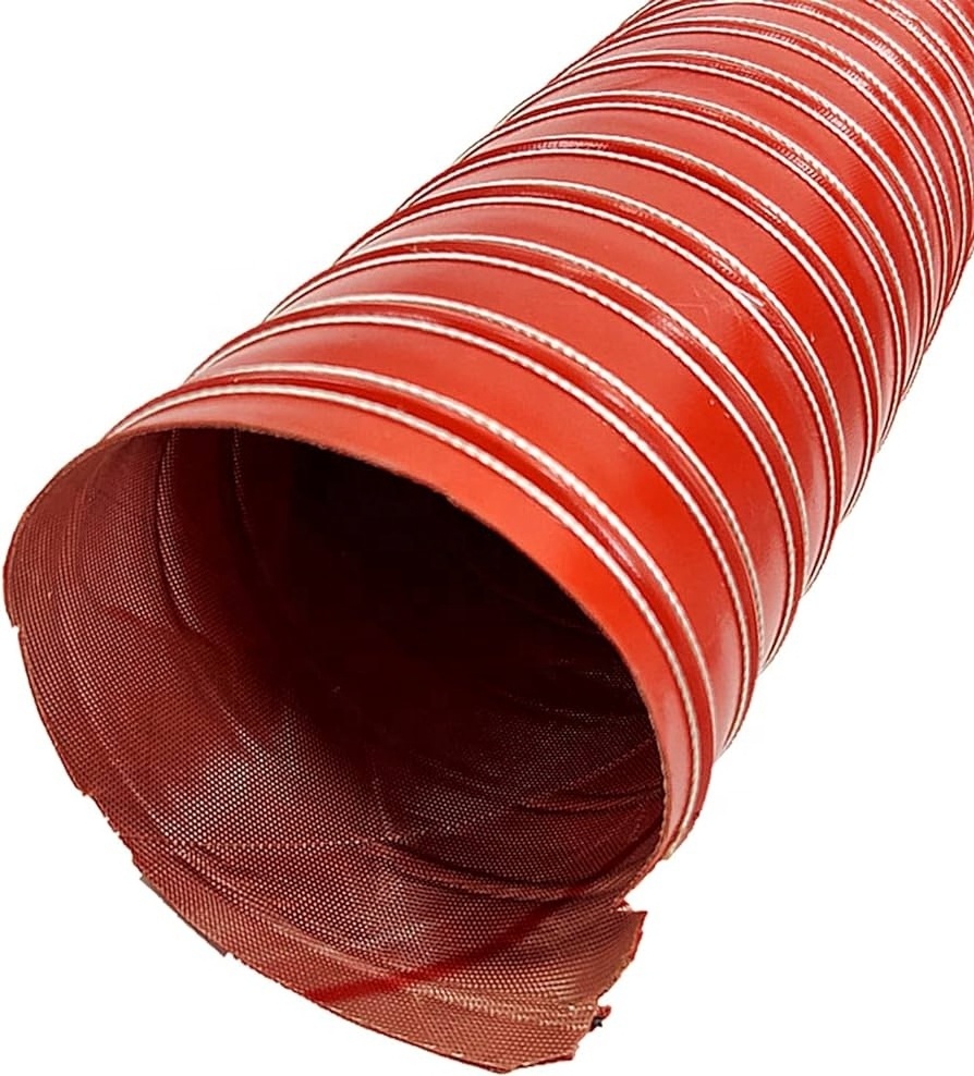 Custom High Temp Silicone 2-ply Air Duct Hose Hose Pipe Suction and blast hose