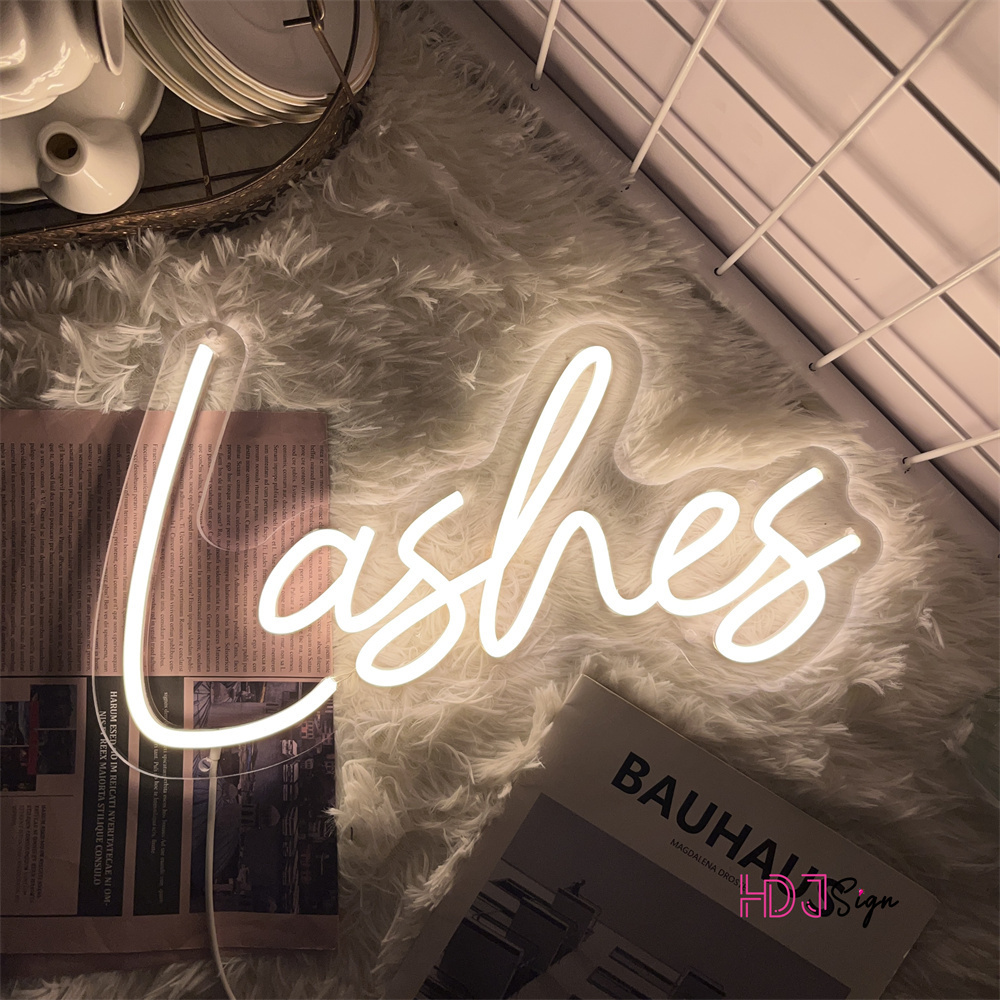 Salon Lashes Neon Sign For Beauty Room Party Atmosphere Light Glowing Signs LED Neon Lights Room Beauty Salon Shop Wall Decor