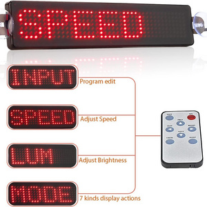 Led Car Sign Scrolling Message Display Board Remote Programmable for Car Windows, Shop, Store, Business