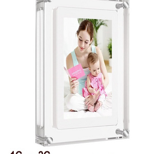 Acrylic Digital Photo Frame 5 Inch 1000mAh IPS Screen 2G Memory Volume button Speaker Type C Cut Gift for Loved Porta Retrato