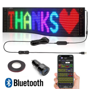 LED Matrix Pixel Panel Scrolling Bright Advertising LED Signs Flexible USB Bluetooth App Control Screen Taxi Rear Window Shop