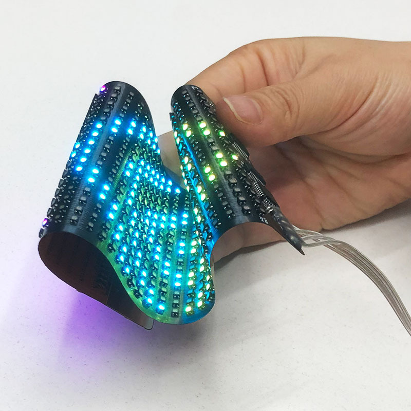 RGB Flexible Display Color Screen LED Module Strip Light App Bluetooth DIY Hat Clothes Bag Shoes Word Scroll Matrix Screen