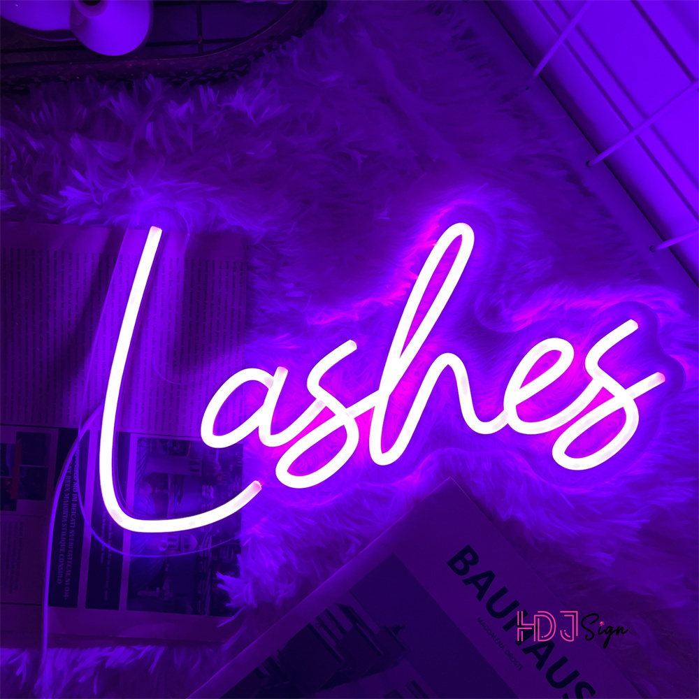 Salon Lashes Neon Sign For Beauty Room Party Atmosphere Light Glowing Signs LED Neon Lights Room Beauty Salon Shop Wall Decor