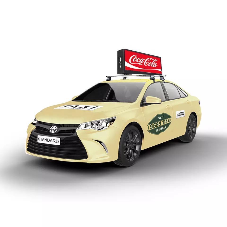 New High Resolution Taxi Roof Top led car advertising screen P2.5 P4 P5mm Car led display for car advertising