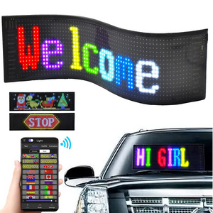 Pixel Block Display Car Play Wireless Led Signs Bluetooth App Programmable Led Car Sign Board USB 5V Led Matrix Panel