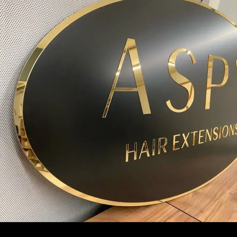 Custom Business Sign 3D Mirror Acrylic Logo Beauty Salon SPA Lash Nails Hair Studio Lobby Wall Decoration Office Name Door Plate