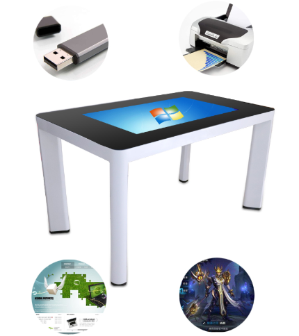 43 Inch PC built in Touch screen interactive multi touch table coffee Table smart network touch table with lcd screen