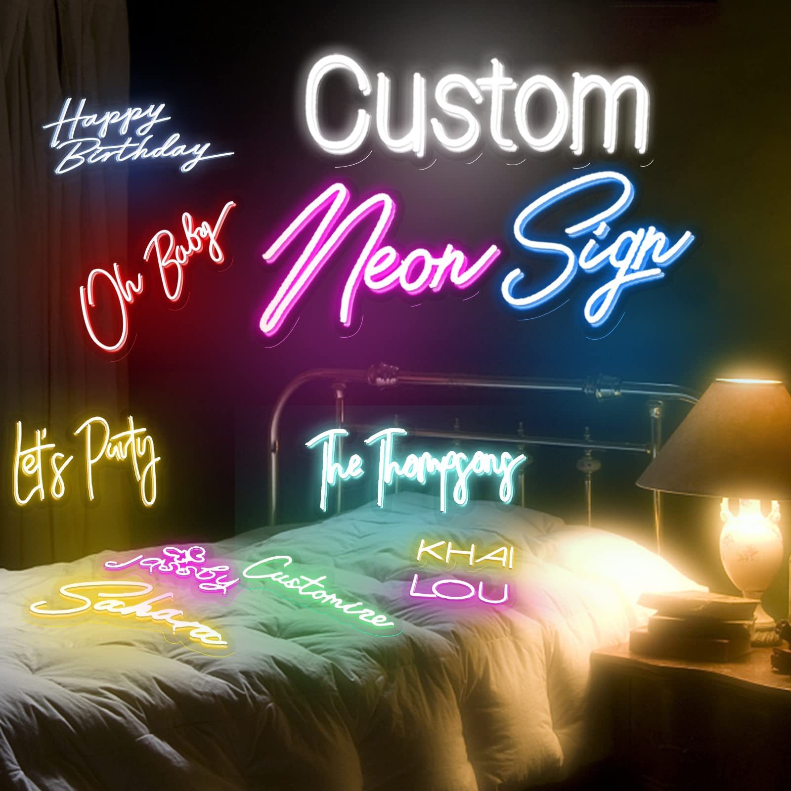 Custom Neon Signs for Wall Decor LED Sign Personalized Design Name Sign Custom Wedding Birthday Party Various Outdoor Party