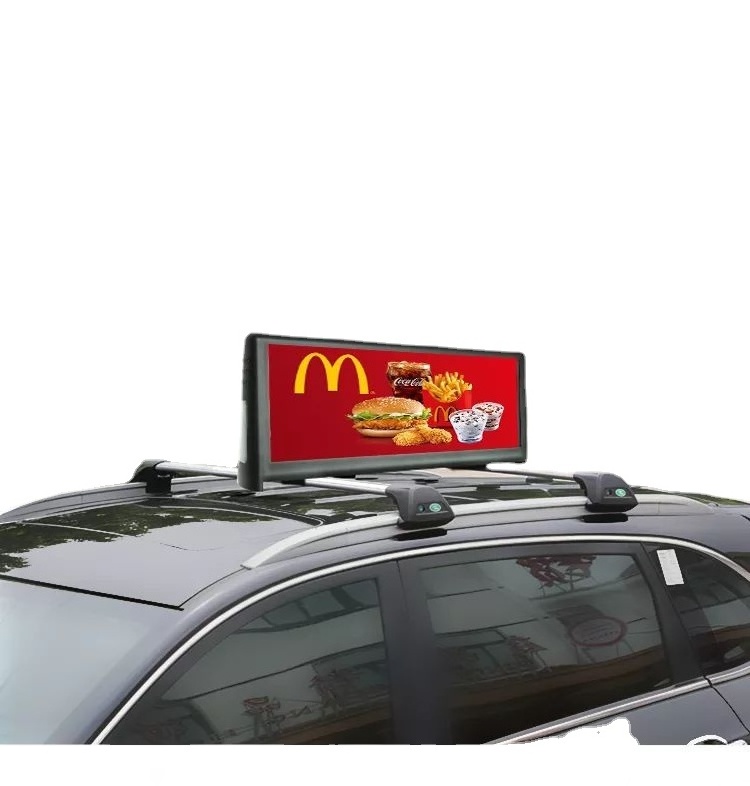 New High Resolution Taxi Roof Top led car advertising screen P2.5 P4 P5mm Car led display for car advertising