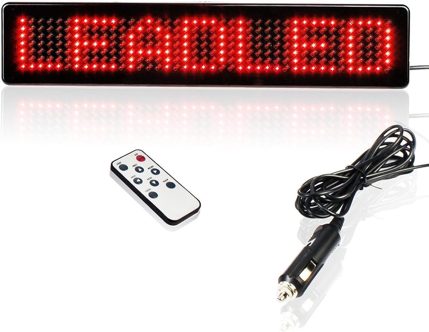 Led Car Sign Scrolling Message Display Board Remote Programmable for Car Windows, Shop, Store, Business