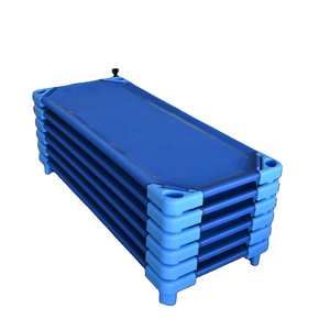 POTENTIAL Factory Custom Portable stackable cot bed  new fitness resistance children plastic bed for sale