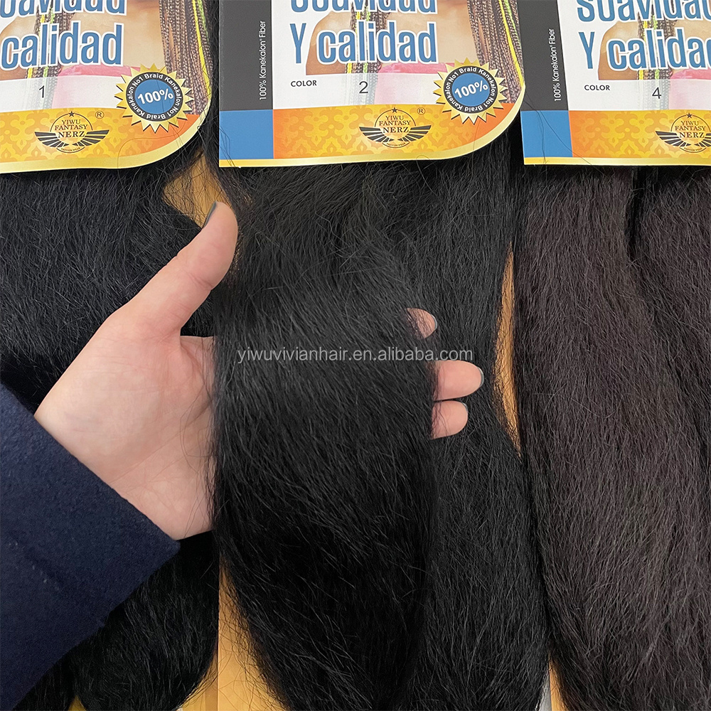 wholesale braiding hair kanekalon jumbo soft pelo sintetico kanekalon braiding hair pre stretched kanekalon al por mayor