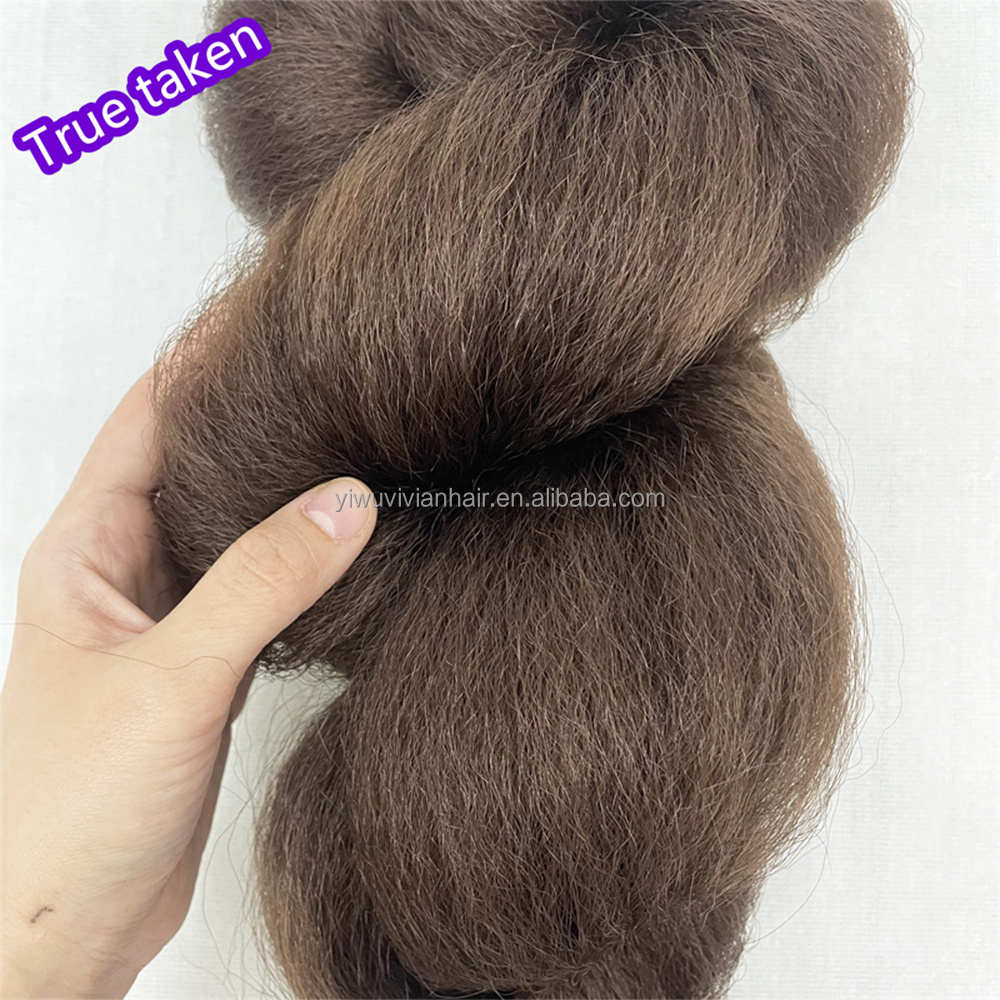 Vivian factory 100% kanekalon feel like human hair extensions kinky curly bulk marley hair afro kinky hair bulk