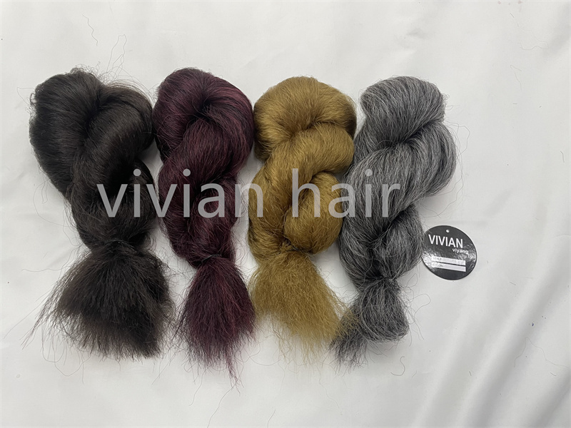 Vivian factory 100% kanekalon feel like human hair extensions kinky curly bulk marley hair afro kinky hair bulk