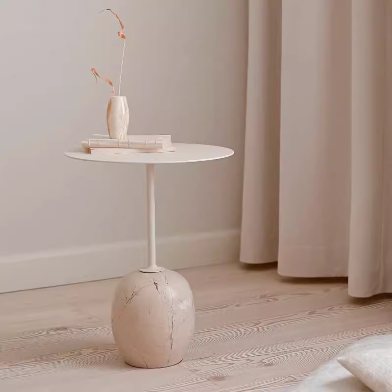 Nordic marble side table living oak room sofa small coffee table Danish designer bedside simple round table