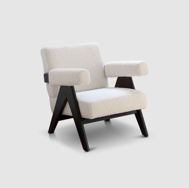 Hotel furniture freedom occasional chairs comfortable home goods accent chairs modern white boucle armchair living room