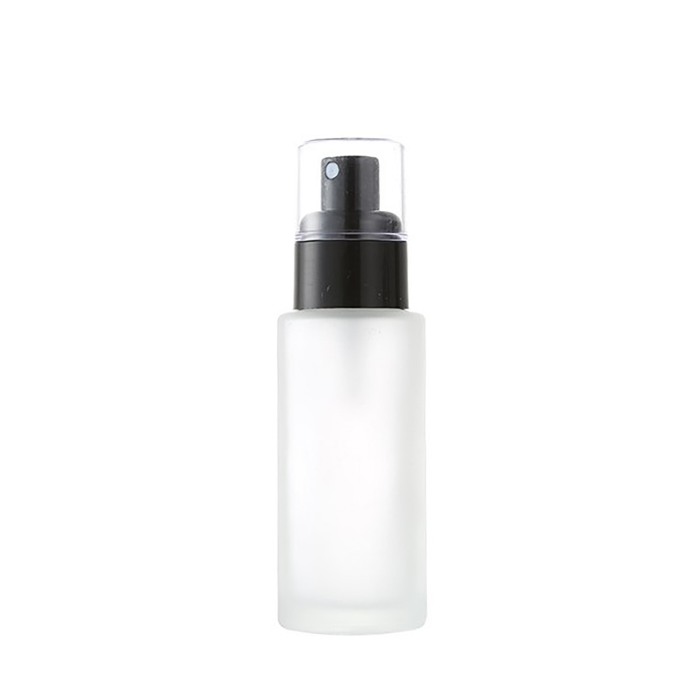 20ml-120ml in stock cylinder frosted glass spray bottle glass foundation lotion bottle with lotion tops or spray tops