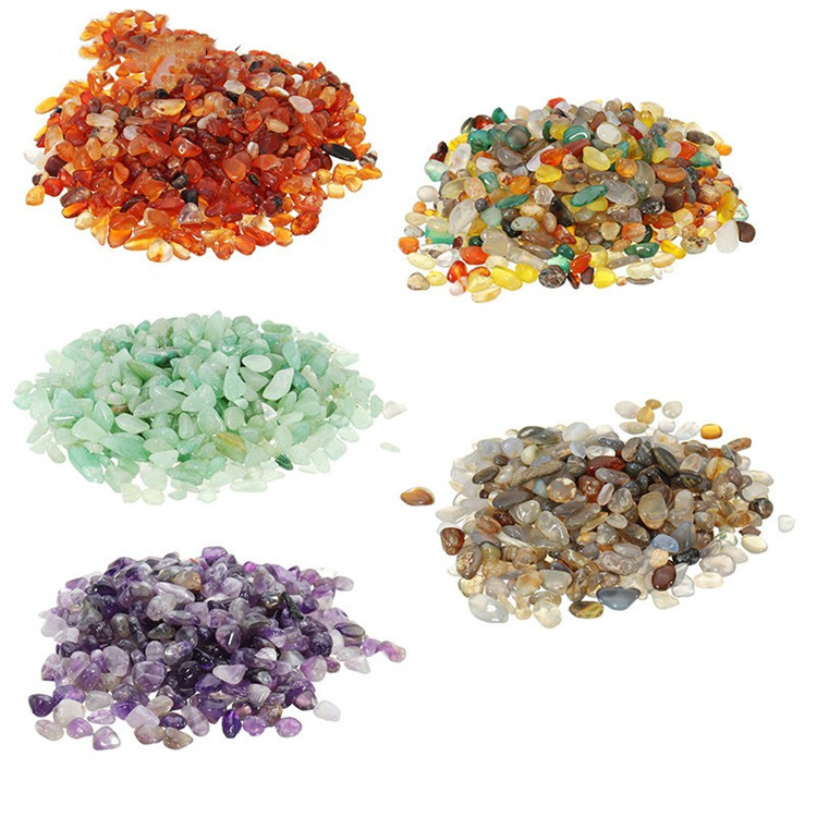 Crystal Stones Spiritual Semi Precious Stone Amethyst Citrine Gravels Tumbled Stone Natural Home Decoration Hand Made Love