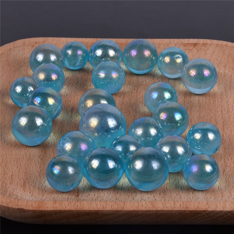 Quartz Ball Sphere Crystal Ball Small Beads Aura Crystal Wholesale Blue Feng Shui Home Decoration Love Crystal Image Polished