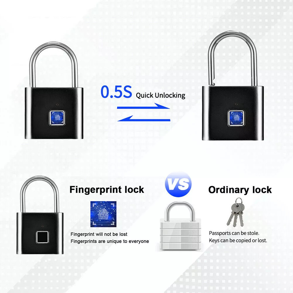 High Quality Cheap IP65 Smart Digital Intelligent Smart Biometric Fingerprint Luggage Lock/Luggage Locker