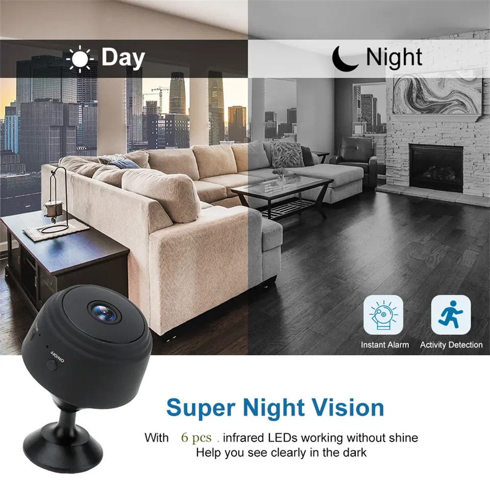 2023 New Arrival Portable Best Cheap WiFi IP DVR Wireless A9 Indoor Mini Security Camera