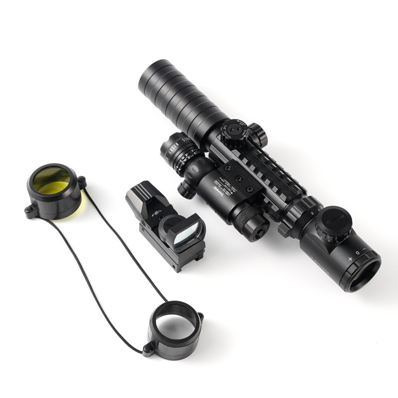 Optics 32MM Scopes Hunting Sighting Telescope Red Laser Sight With Reflex Red Green Dot Scope