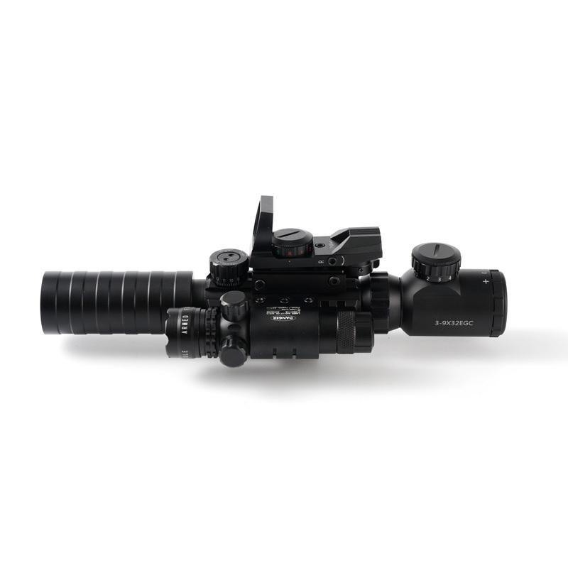 Optics 32MM Scopes Hunting Sighting Telescope Red Laser Sight With Reflex Red Green Dot Scope