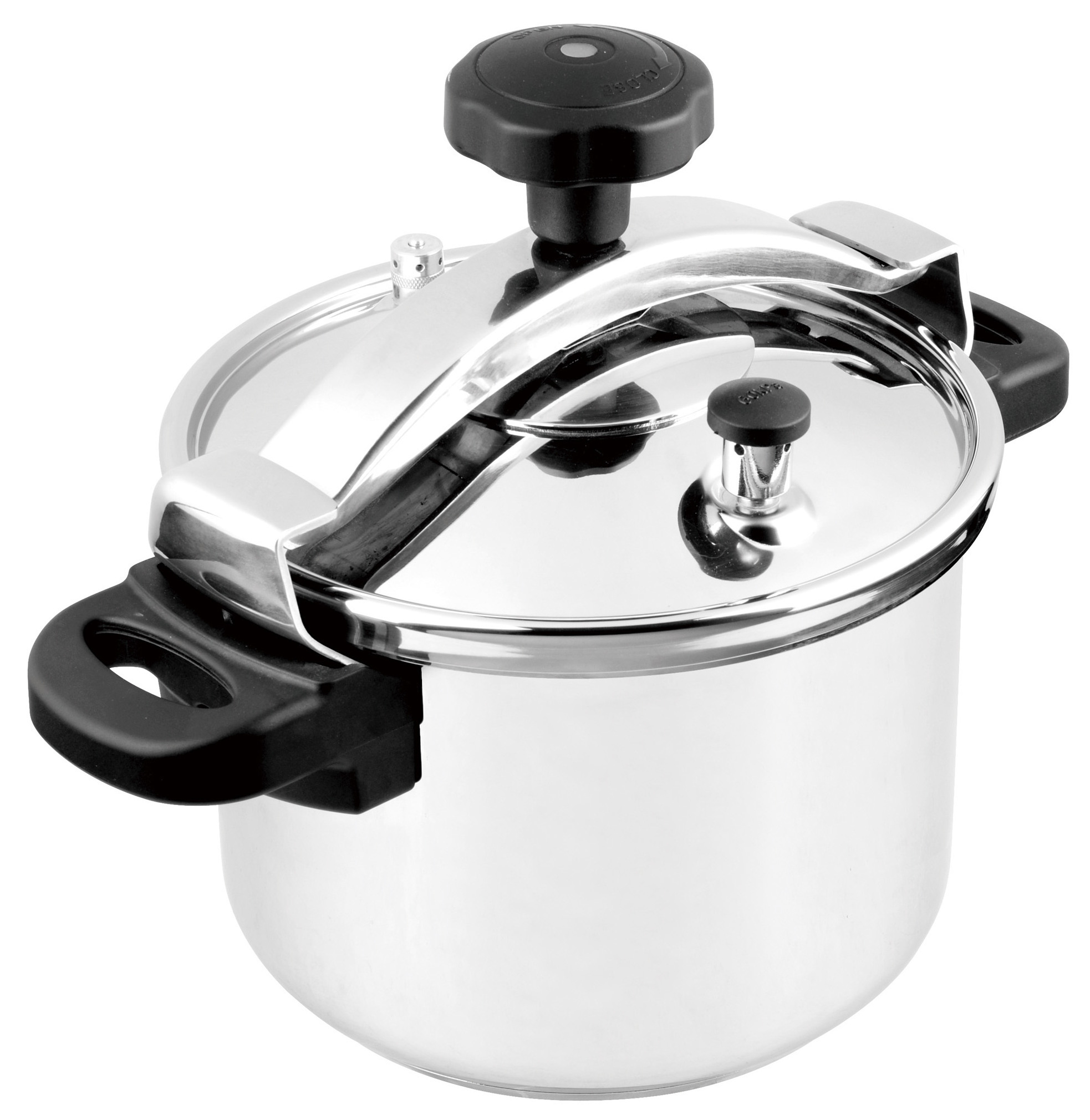 good price 2021 Hot Selling  SS304(18/8) Ceramic Coating Stainless Steel Pressure Cookers with Weight Valve