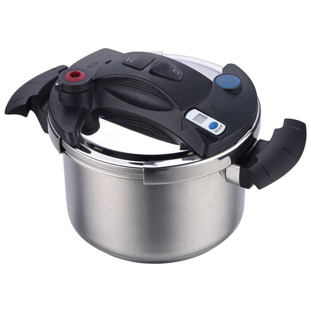 HIGH QUALITY ENERGY SAVING TRIPLE LAYER BONDED BOTTOM STAINLESS STEEL PRESSURE COOKER