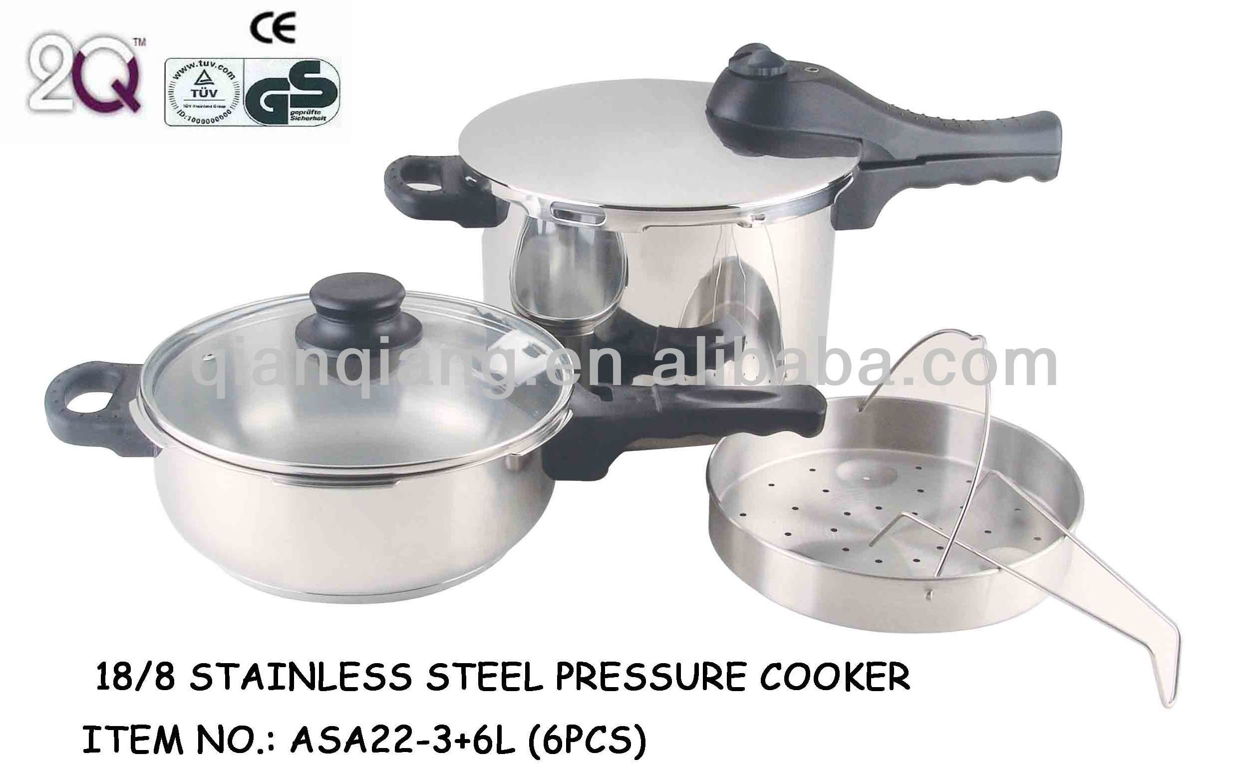 Hot sell Shiny Easy-Operated Pressure Cooker 304 Stainless Steel Outside Camping Energy Saving