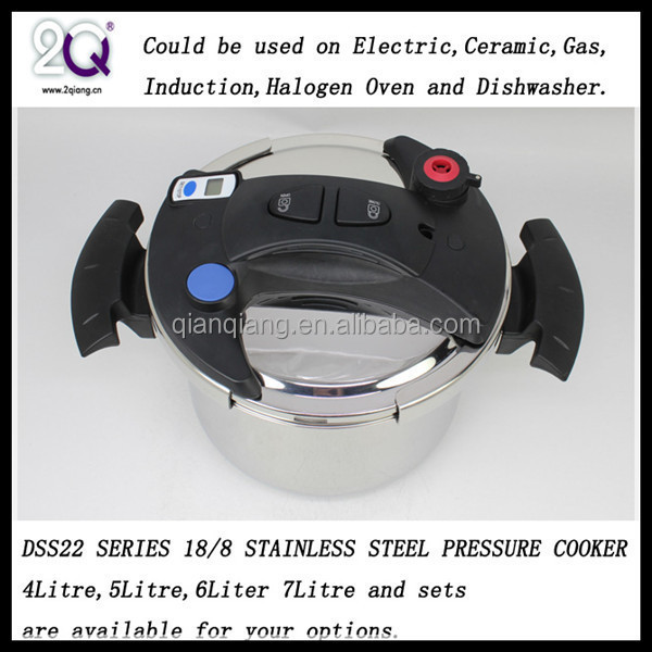 Multifunction Pressure Cooker for all cooking surfaces with close and open button