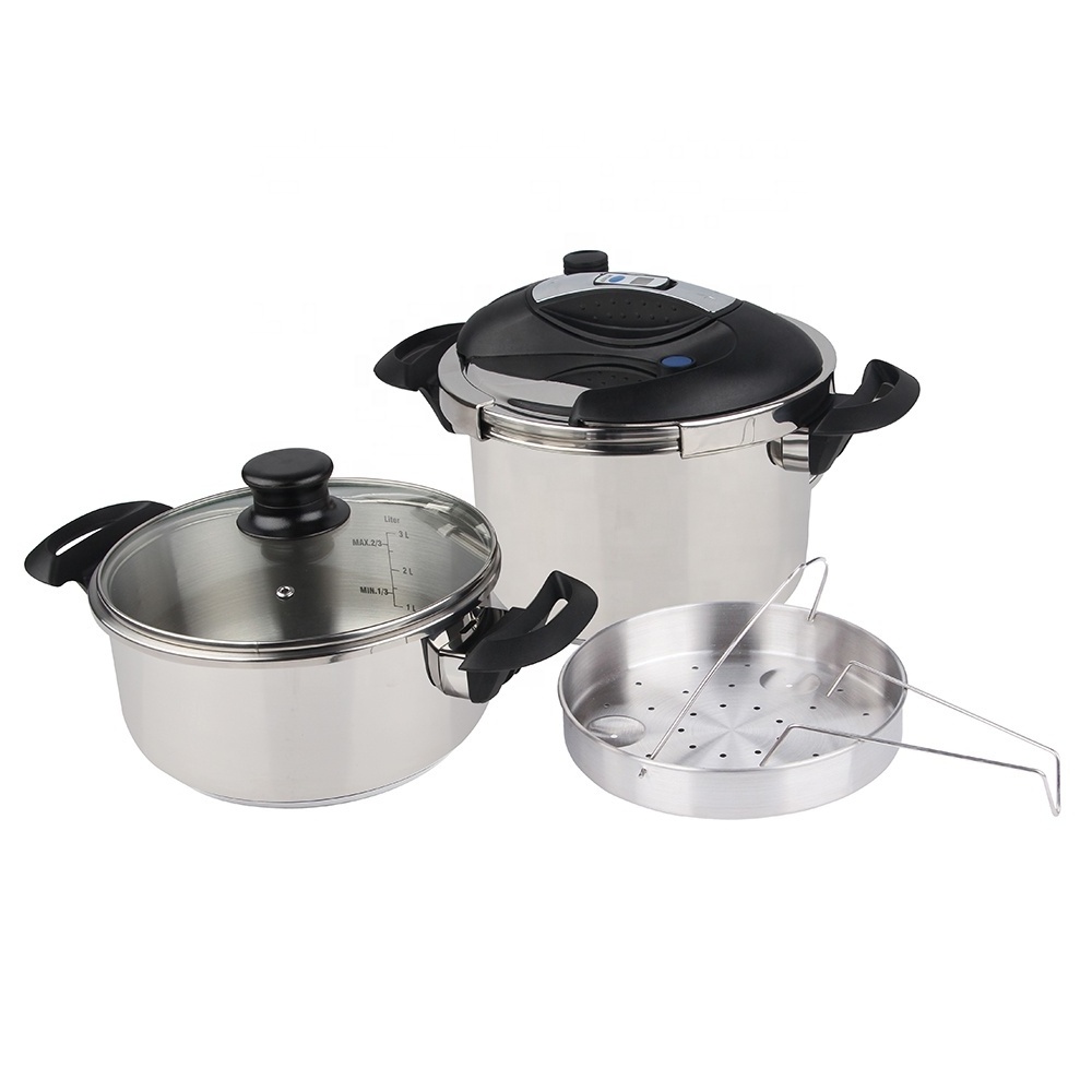 Perfect Quart Pressure Cooker twin set for home use for  induction and gas