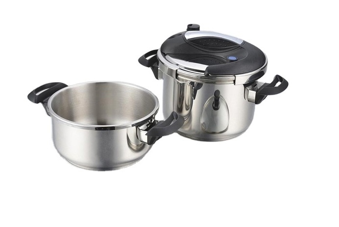 High pressure cooker can be used on all heat sources:gas,ceramic and induction cooker .