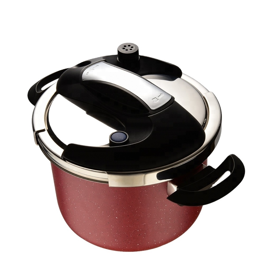 High pressure cooker can be used on all heat sources:gas,ceramic and induction cooker .