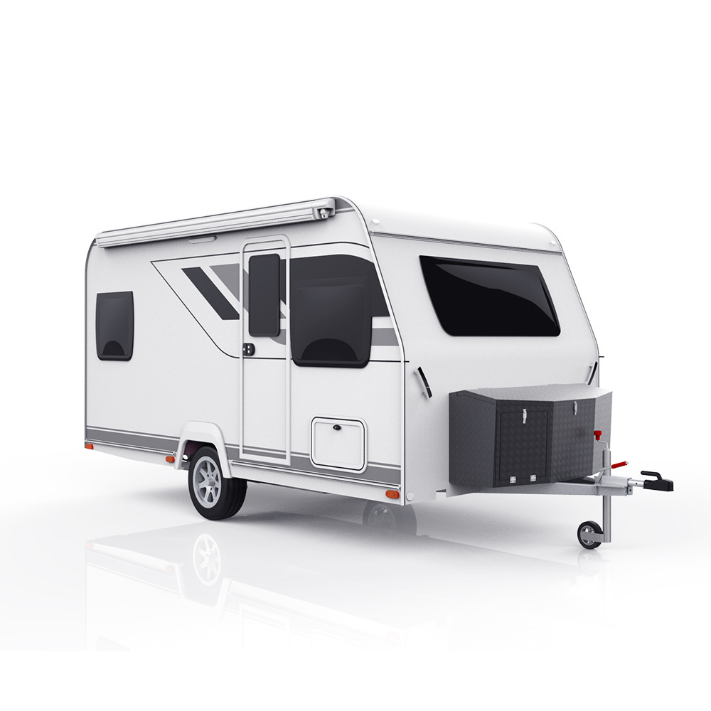 Family Off Road Caravan Travel Trailer Rv Camper With Customized Door And Rv Exterior Accessories Shower Cubicle