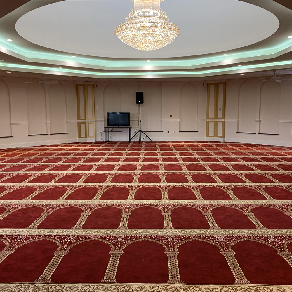 Traditional Acrylic Muslim Wall To Wall Mosque Prayer Carpet Roll Turkey Manufacturer Masjid Carpet