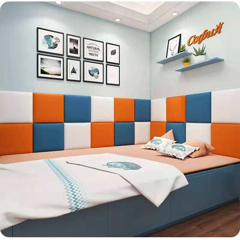 Removable Peel and Stick Upholstered Wall Mounted Headboard Soundproof DIY Interchangeable Bed Panels