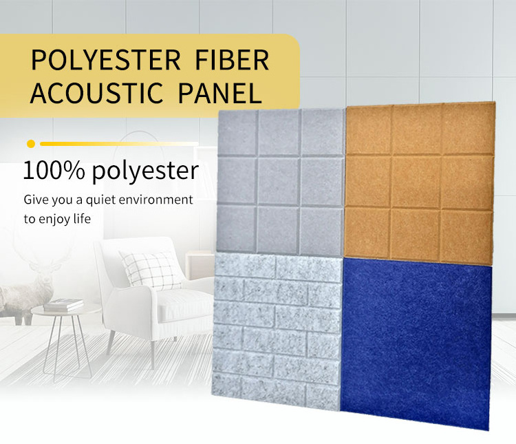 Sound Absorbing Acoustic Decoration Felt fabric 100% Polyester Fiber Wall Acoustic Panel