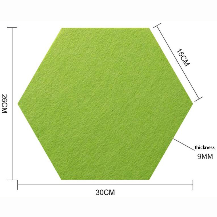 Free sample pet felt office building  decorative soundproof hexagon polyester sound proof acoustic wall panels