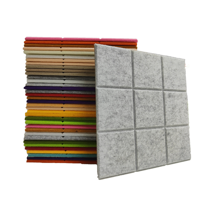 Sound Absorbing Acoustic Decoration Felt fabric 100% Polyester Fiber Wall Acoustic Panel