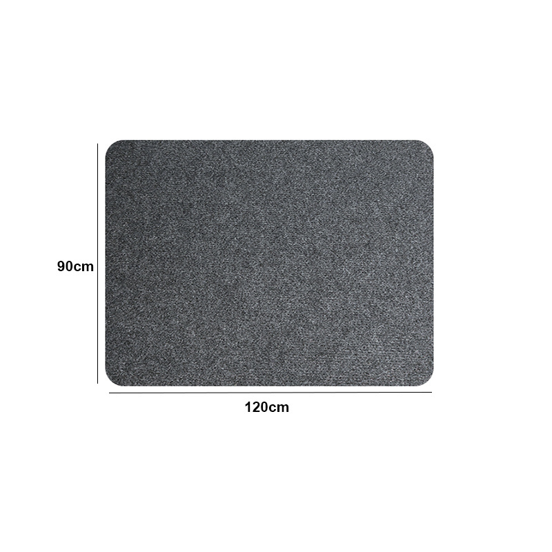 Custom eco-friendly Anti Slip Floor Office Polyester Desk Chair Mat Self-adhesive Grey Protection Stripe Chair mat