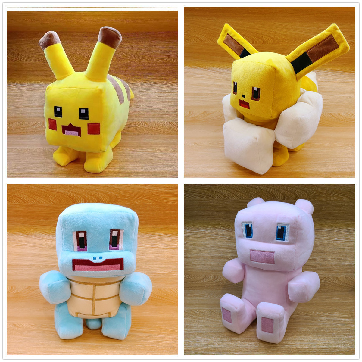 New Product Cube Pokemon Plush Toys Pikachu Eevee Psyduck Bulbasaur Pillow plush