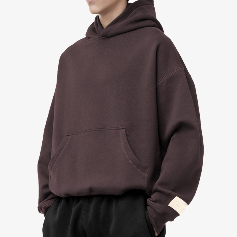 QIANSHI Baggy 100% Cotton Custom Heavyweight Fleece Boxy Fit Hoodie Manufacturer High Quality Oversized Blank Cropped Hoodie Men