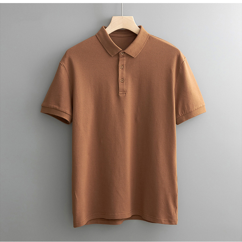 Manufacturers new solid color breathable blank polo shirt men's custom polo t shirt casual loose golf polo shirts custom logo