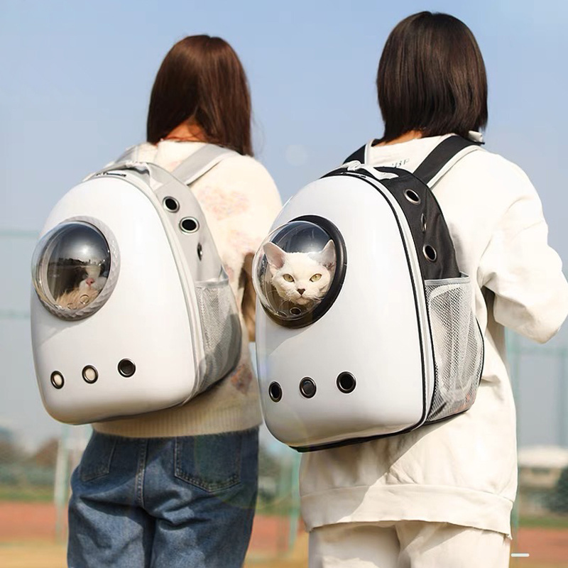 Cat bag outdoor portable bag breathable double-shouldered pet backpack book bag cat cage space capsule cat supplies G