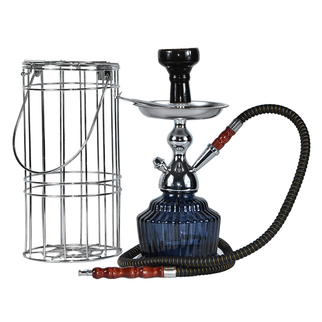 Hot sale factory good quality aluminum Maya hookah shisha chicha with cage in stock cage hookah set