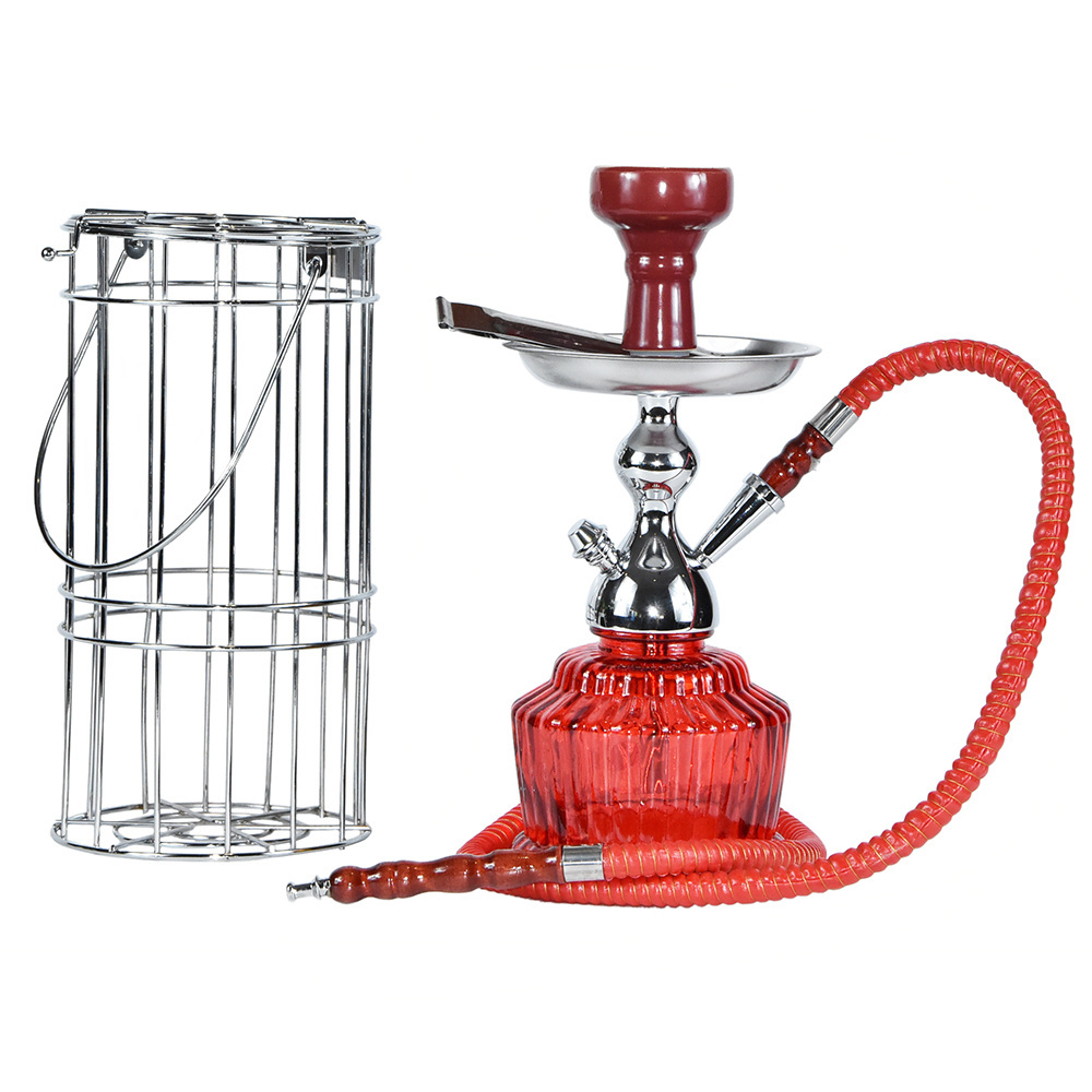 Hot sale factory good quality aluminum Maya hookah shisha chicha with cage in stock cage hookah set