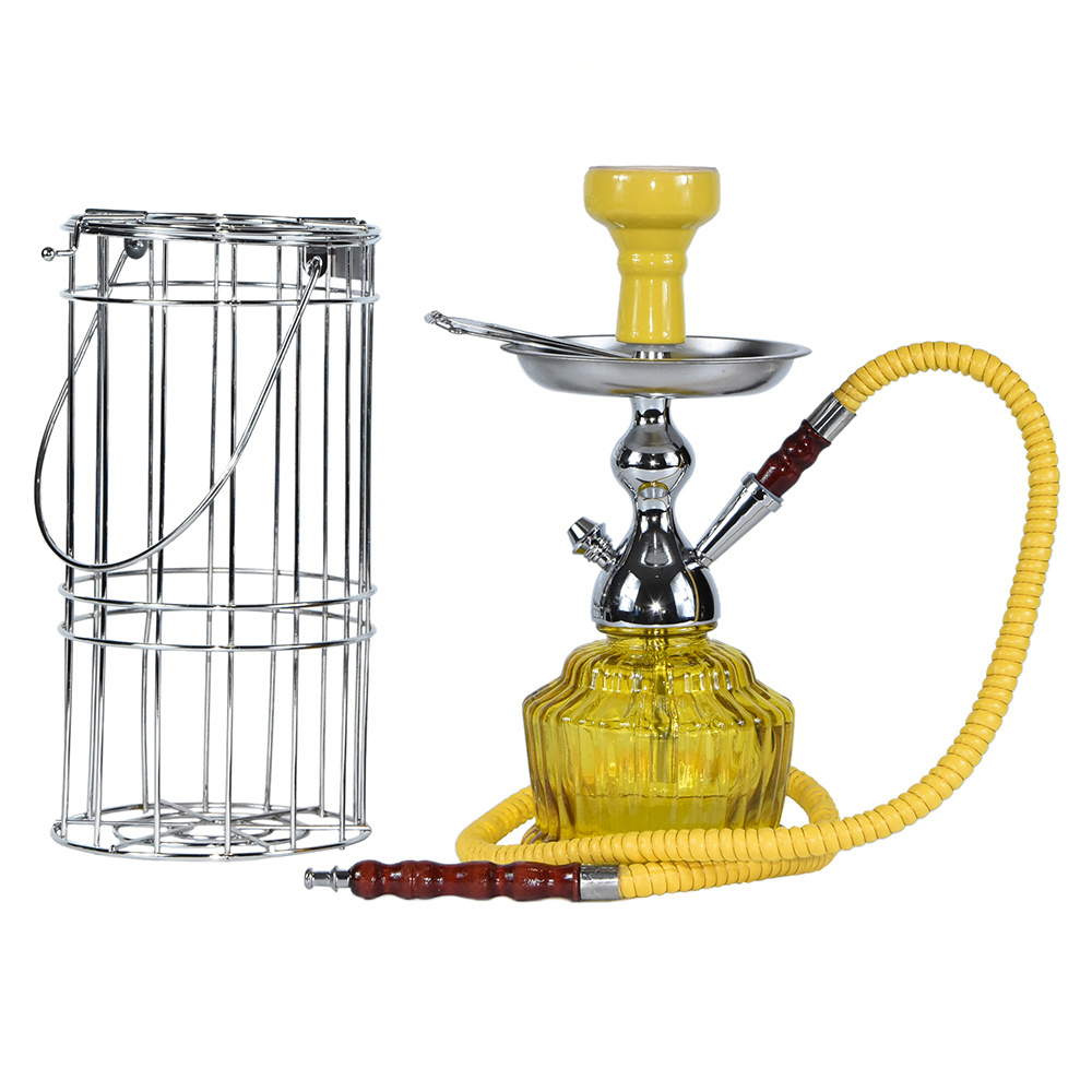 Hot sale factory good quality aluminum Maya hookah shisha chicha with cage in stock cage hookah set